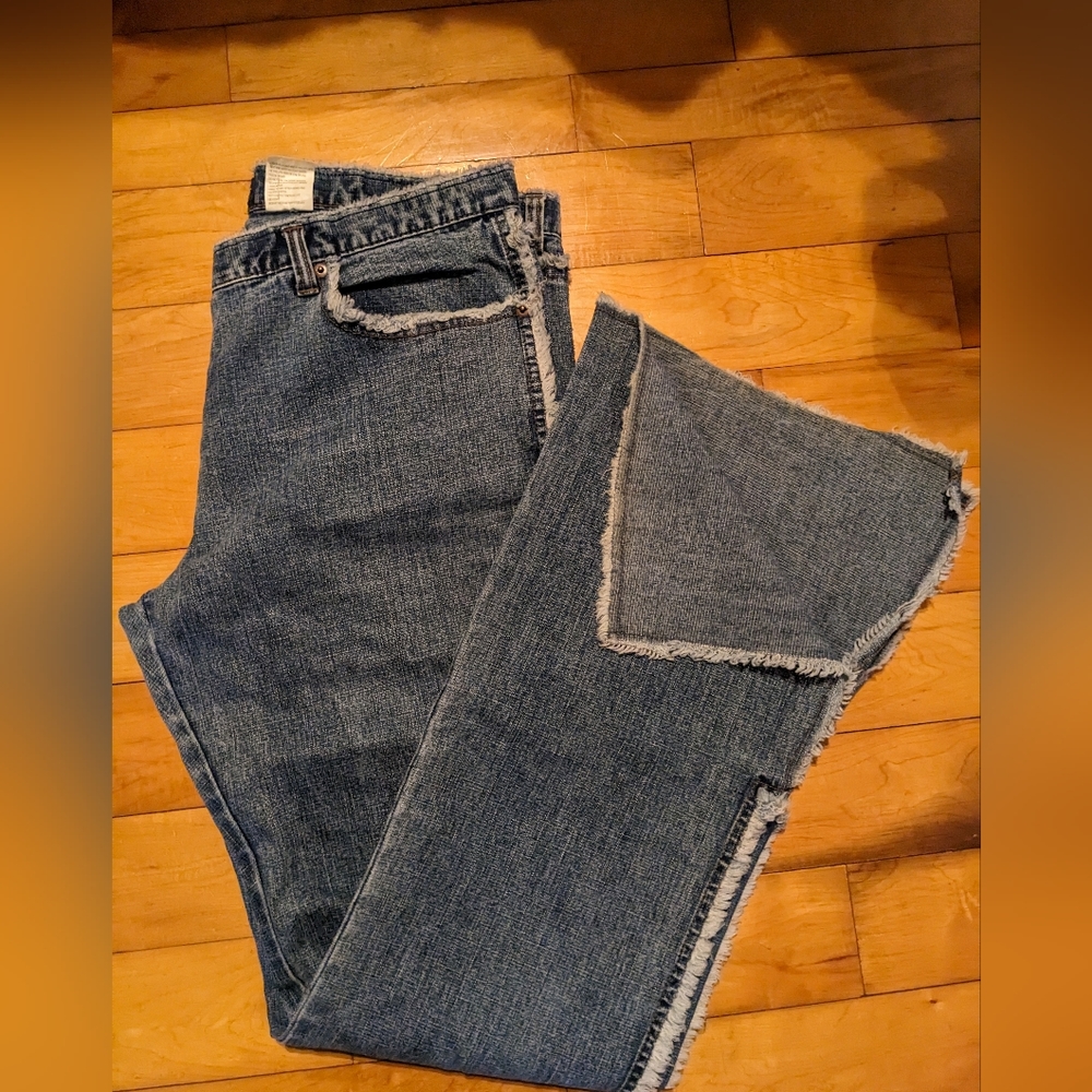 Y2K Denim Fringe Wide-leg Jeans